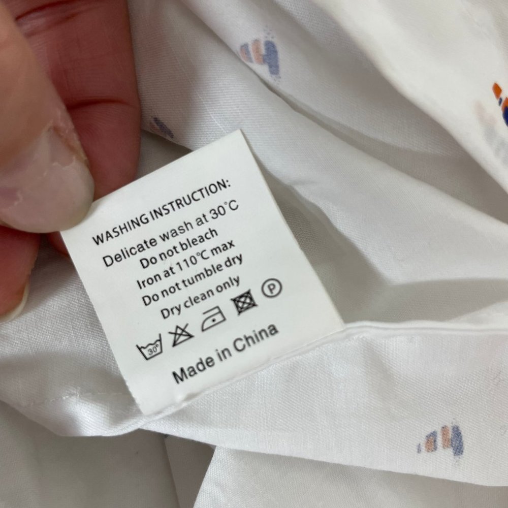 Vivienne Hu Cotton Button Shirt Dress Boat Print with Tie Size M - Picture 11 of 16